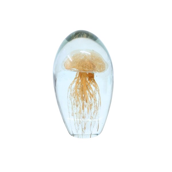 Glass jellyfish orange (long)