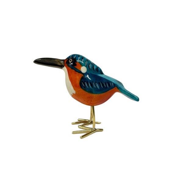 Kobalt ijsvogel beeldje