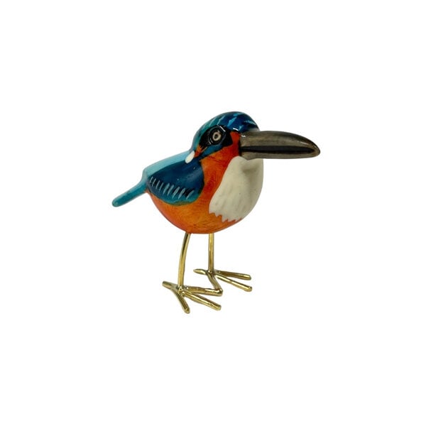 Kobalt ijsvogel beeldje