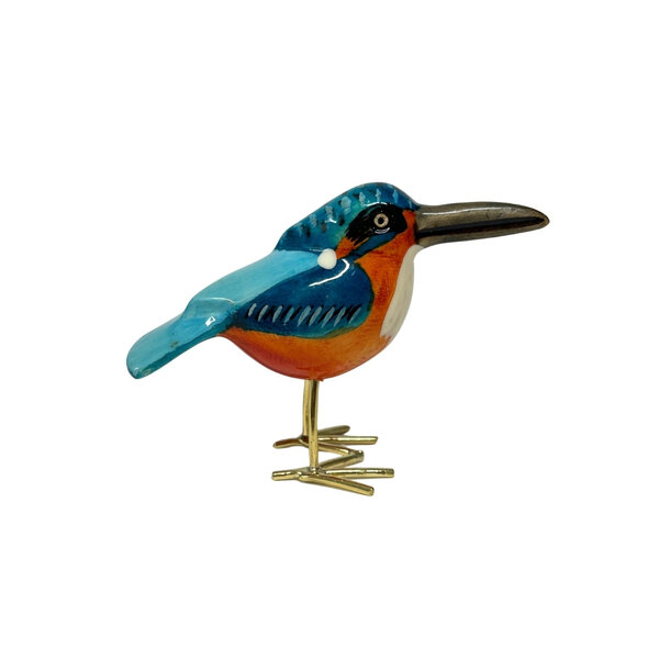 Cobalt kingfisher figurine