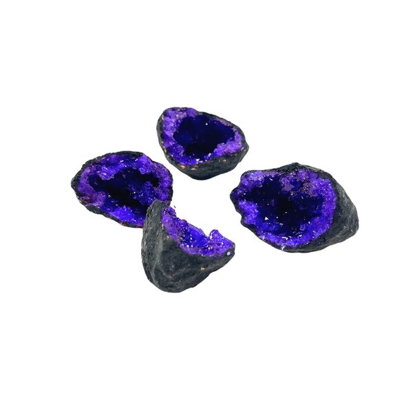 Geode lila mit schwarz