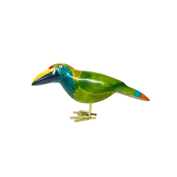 Emerald toucanet figurine