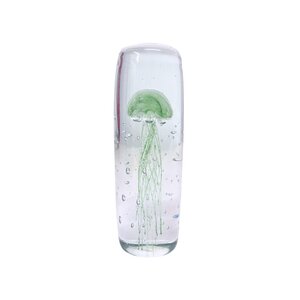 Glass jellyfish light green (cylinder)
