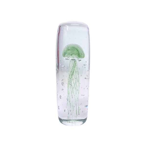 Glass jellyfish light green (cylinder)