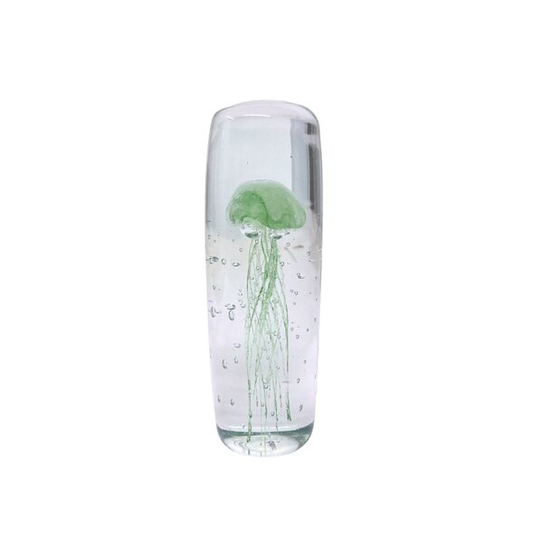 Glass jellyfish light green (cylinder)
