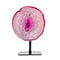 Agaatschijf op standaard (roze)