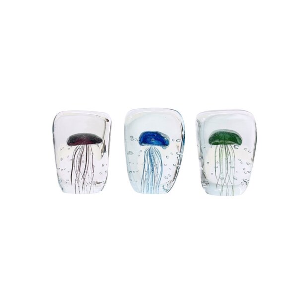 Glass jellyfish set of 3