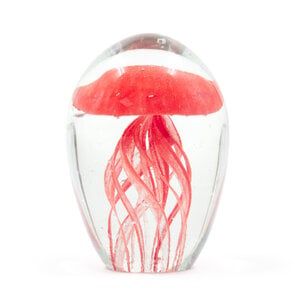 Glass jellyfish red (small)