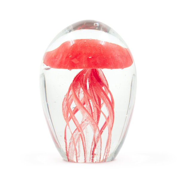 Glass jellyfish red (small)
