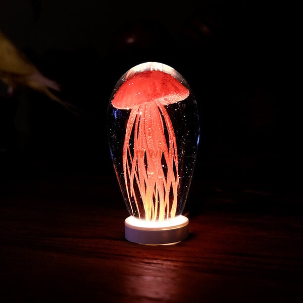 Glass jellyfish red (small)