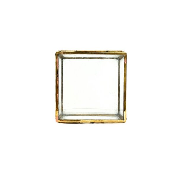 Glass case with brass (S)