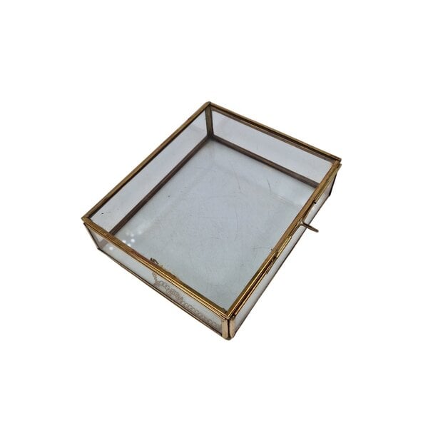 Glass case with brass (L)