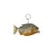 Opgezette Piranha sleutelhanger