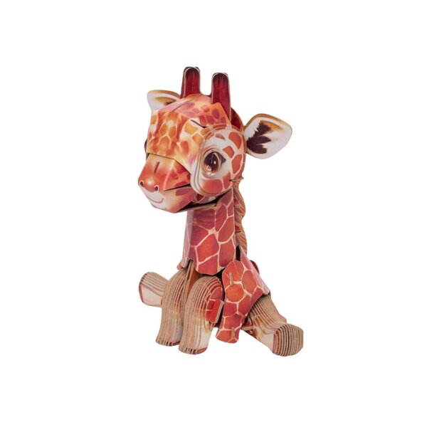 3D Puzzle aus Kraftpapier - Giraffe