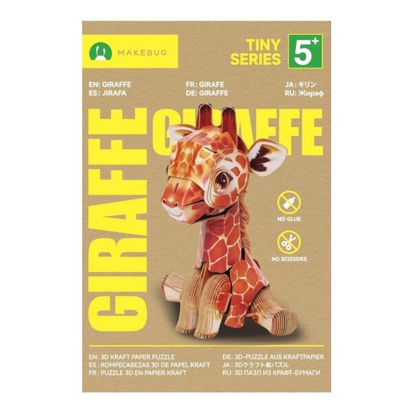 3D Puzzle aus Kraftpapier - Giraffe