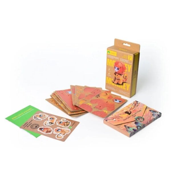 3D Puzzle aus Kraftpapier - Apf