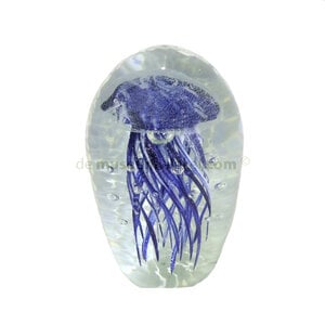 Glass jellyfish blue (medium)