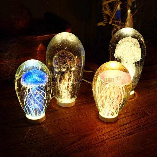 Glass jellyfish orange (M)