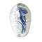Glass Objekt mit Qualle blau (medium)