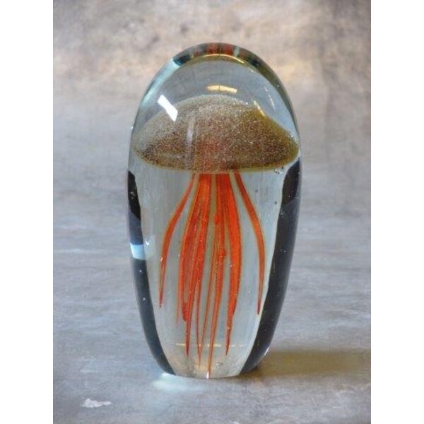Glas geblazen kwal oranje (L)