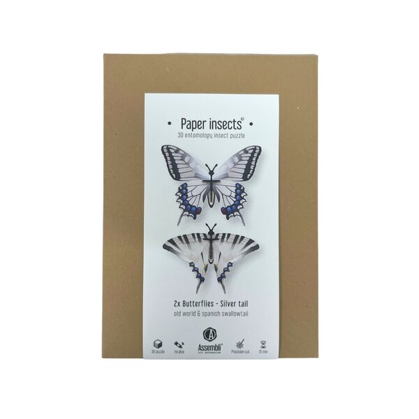 DIY kit - silver tail vlinders