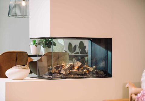 Faber E-matrix 800/500 RD | 101,2 cm | Elektrische inbouwhaard Roomdivider