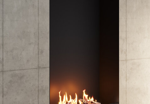 Neverdark Thermobox Chalet-II Verticaal Enkelzijdig bio-ethanol sfeerhaard