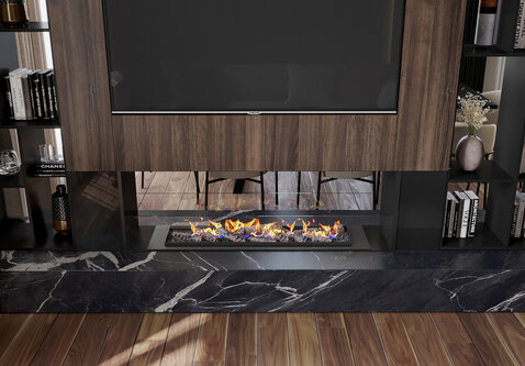 Neverdark Thermobox Chalet-II Doorkijk bio-ethanol sfeerhaard