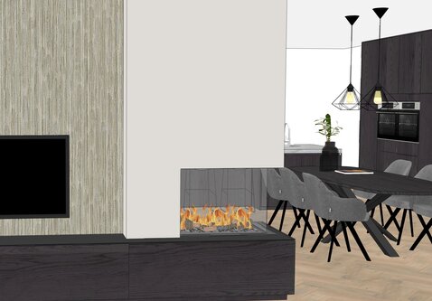 Elu W room divider 75/55 waterdamphaard