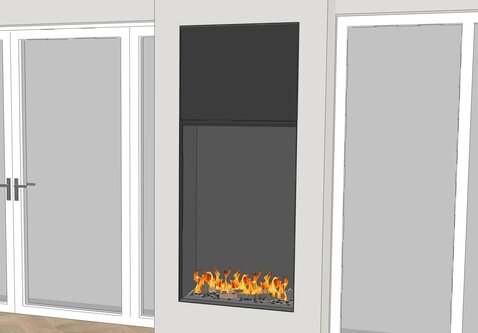 Elu B front 75/120 bio-ethanol haard inbouw