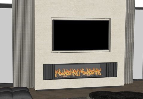 Elu B front 145/40 bio-ethanol haard inbouw