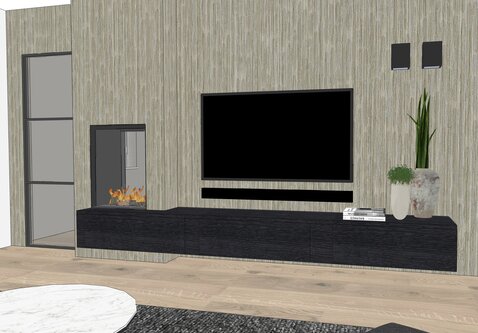 Elu B tunnel 60/80 bio-ethanol haard inbouw