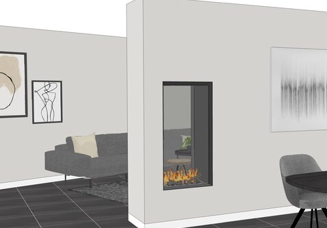 Elu B tunnel 60/120 bio-ethanol haard inbouw