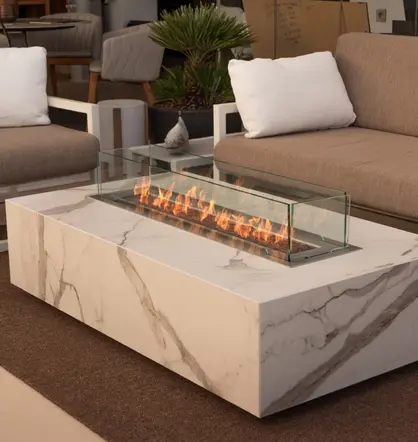 Cabo Table Daze Vrijstaande Bio-ethanol Haard met DEKTON bekleding