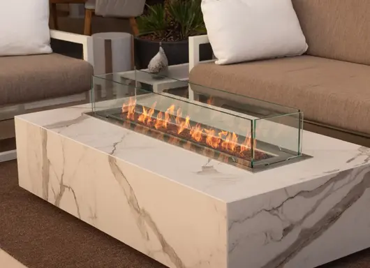 Cabo Table Daze Vrijstaande Bio-ethanol Haard met DEKTON bekleding