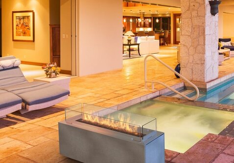 Cabo Kreta Vrijstaande Bio-ethanol Haard met DEKTON bekleding