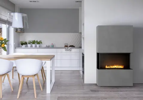 Stone Kreta Vrijstaande Bio-ethanol Haard met DEKTON bekleding