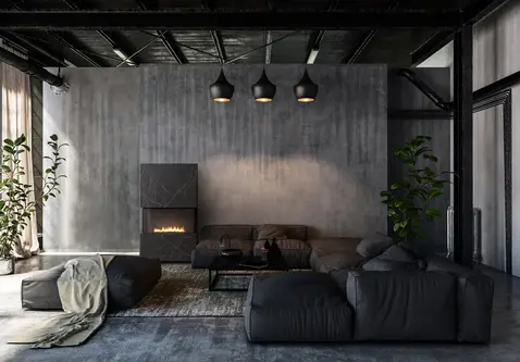 Stone Laurent Vrijstaande Bio-ethanol Haard met DEKTON bekleding