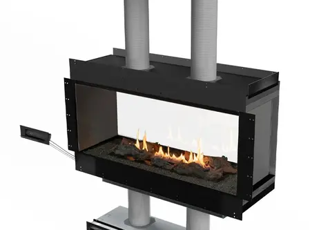 Panorama Doorkijk gesloten inbouwhaard