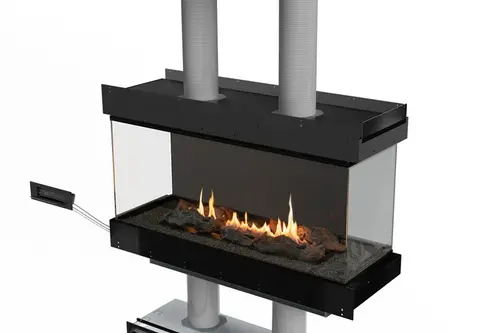 Panorama Driezijdig gesloten inbouwhaard