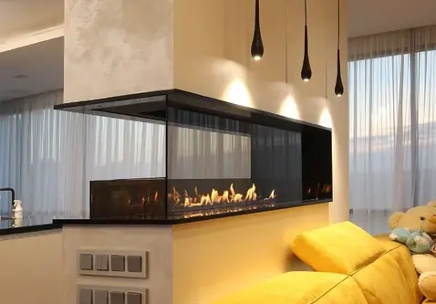 FORMA Primefire Firebox Roomdivider Bio-ethanol Inbouwhaard 80-150cm