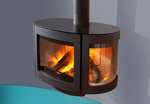 Wanders Black Pearl hangende houtkachel