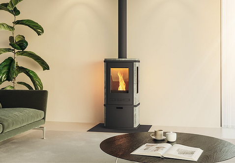 Altech Torus vrijstaande pelletkachel driezijdig