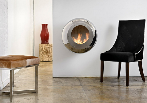 Cocoon Fires Vellum (RVS) wand bio-ethanol haard