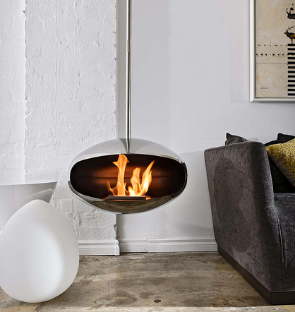 Cocoon Fires Aeris (RVS) Plafond bio-ethanol haard