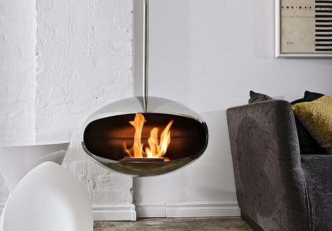 Cocoon Fires Aeris (RVS) Plafond bio-ethanol haard