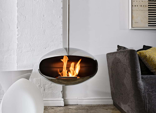 Cocoon Fires Aeris (RVS) Plafond bio-ethanol haard