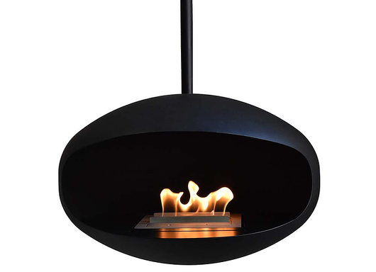 Cocoon Fires Aeris (Zwart) Plafond bio-ethanol haard