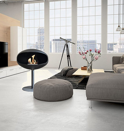 Cocoon Fires Pedestal (Zwart) vrijstaande bio-ethanol haard