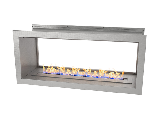 Icon Fires Double Sided Slimline Firebox 1100 met Slimline 800 Brander